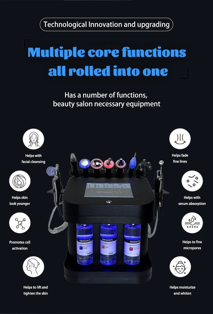 11-in-1 Hydra Oxygen Jet Facial Machine – Deep Cleansing & Skin Tightening
