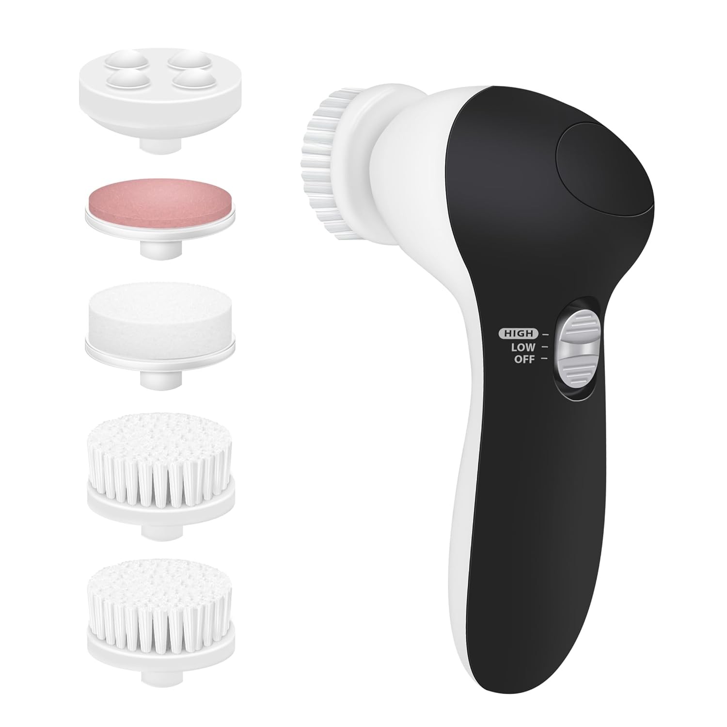 Waterproof Electric Facial Kit Cleansing Spin Brush Set with Exfoliating Brushes