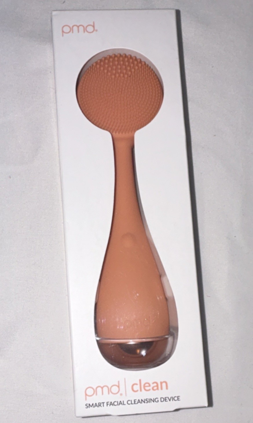 PMD Clean Electric Facial Brush Orange Waterproof Silicone Bristles 4 Speeds