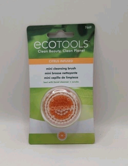 EcoTools Mini Facial Cleansing Brush Tool, Infused with Citrus 7669 – NEW