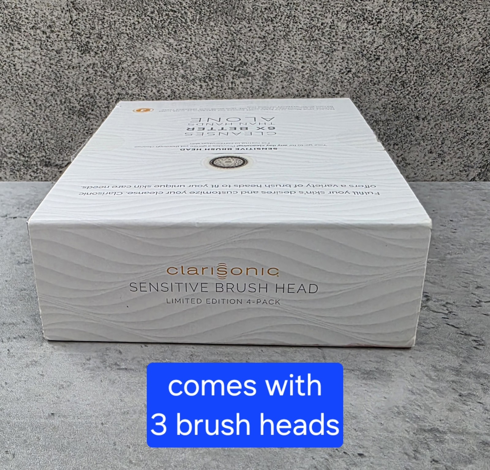 Clarisonic Sensitive BRUSH HEADS Replacement 3pk NEW Open Box