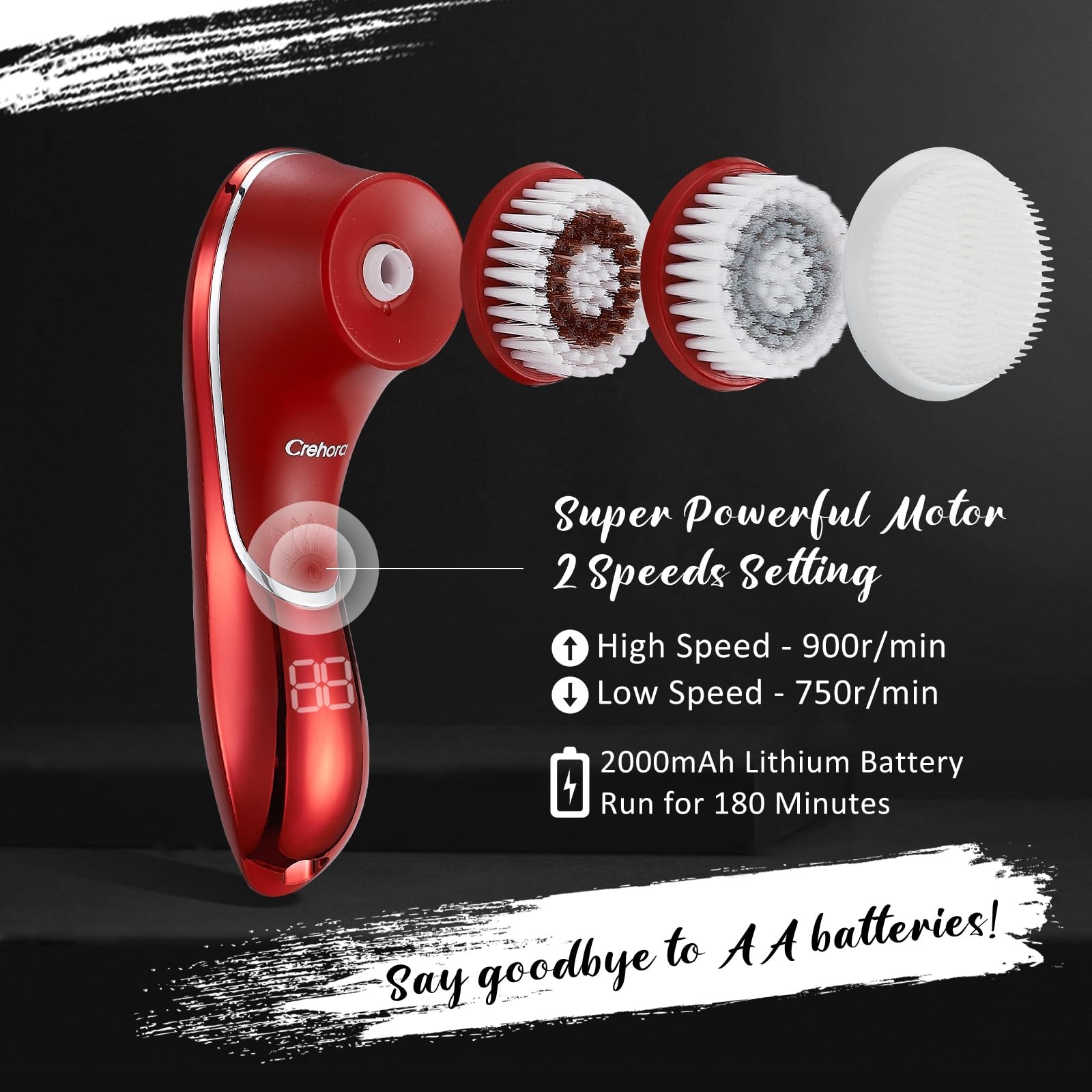 Cleansing Brush, Face Scrubber, Cleansing Brush Rechargeable IPX-7 Waterproof…