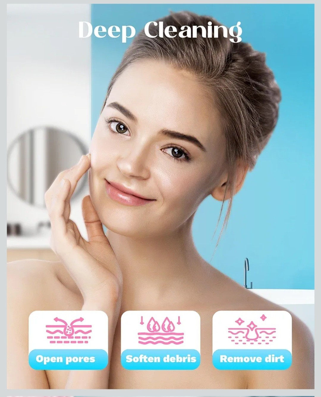 Wavytalk Facial Steamer,Warm Mist Face Steamer with 360° Rotatable Sprayer…