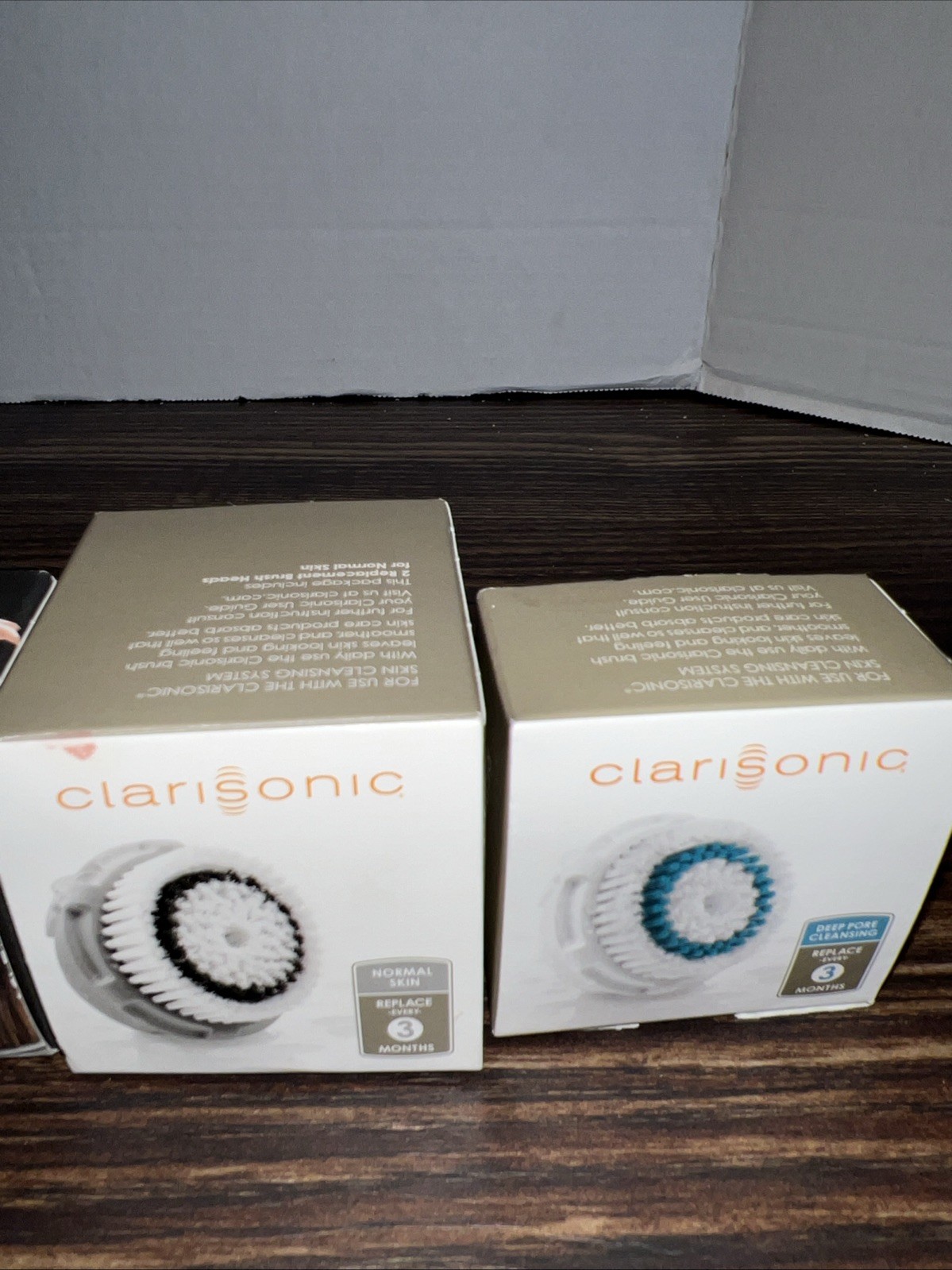 Lot Of 4 Clarisonic Sonic Foundation and Sensitive brush heads New Open Boxes