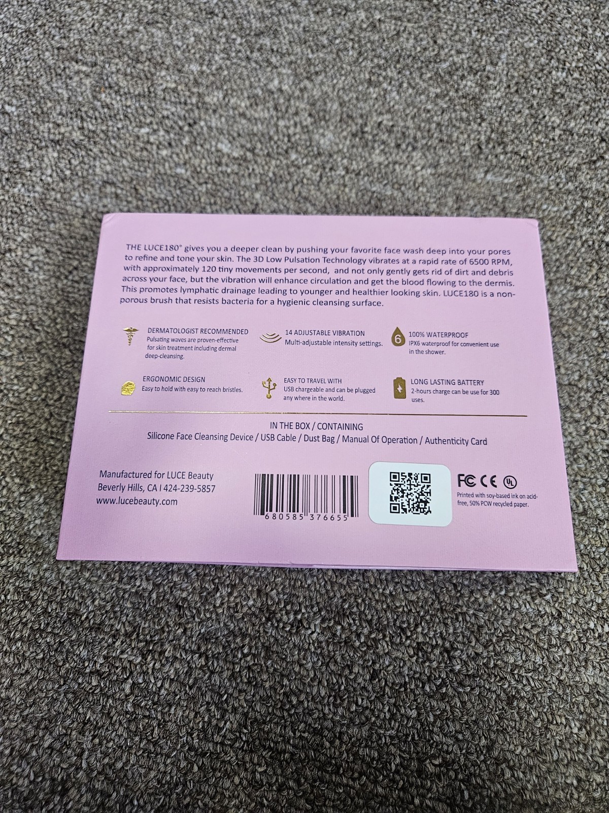 Luce Facial Cleansing and Anti-aging Device in Black Luce Facial Cleanser Device