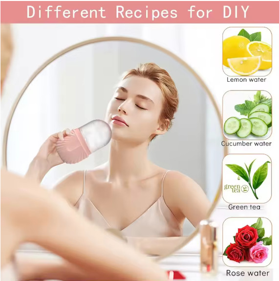 Facial Ice Roller Mold Face Massager Skin Cooling Pore Minimizer Skincare Tool