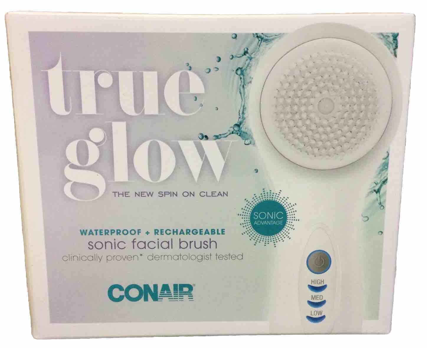 True Glow by Conair Waterproof Rechargeable Sonic Facial Brush (4C)