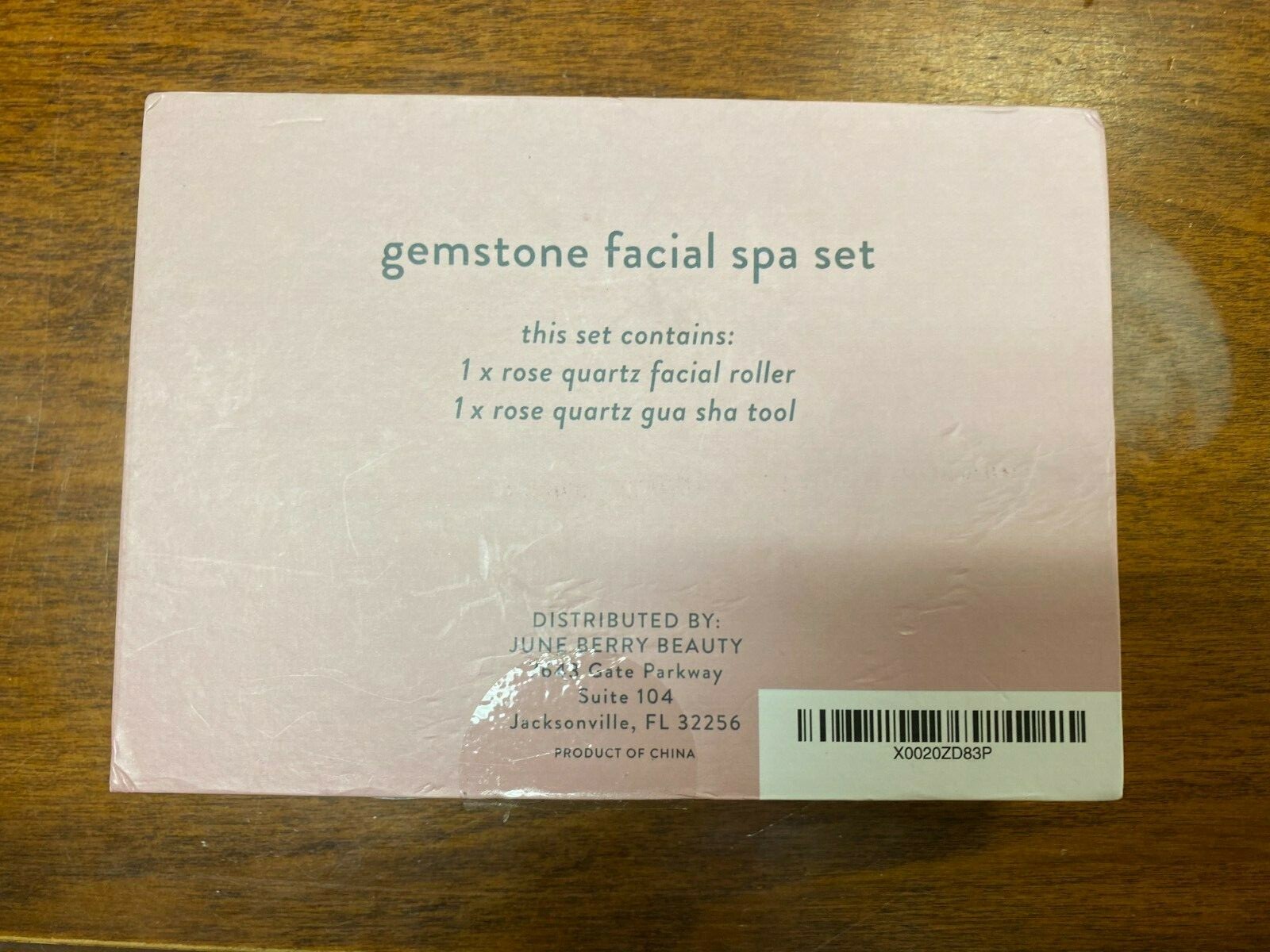 June Berry Gemstone Facial Roller & Gua Sha New Box open