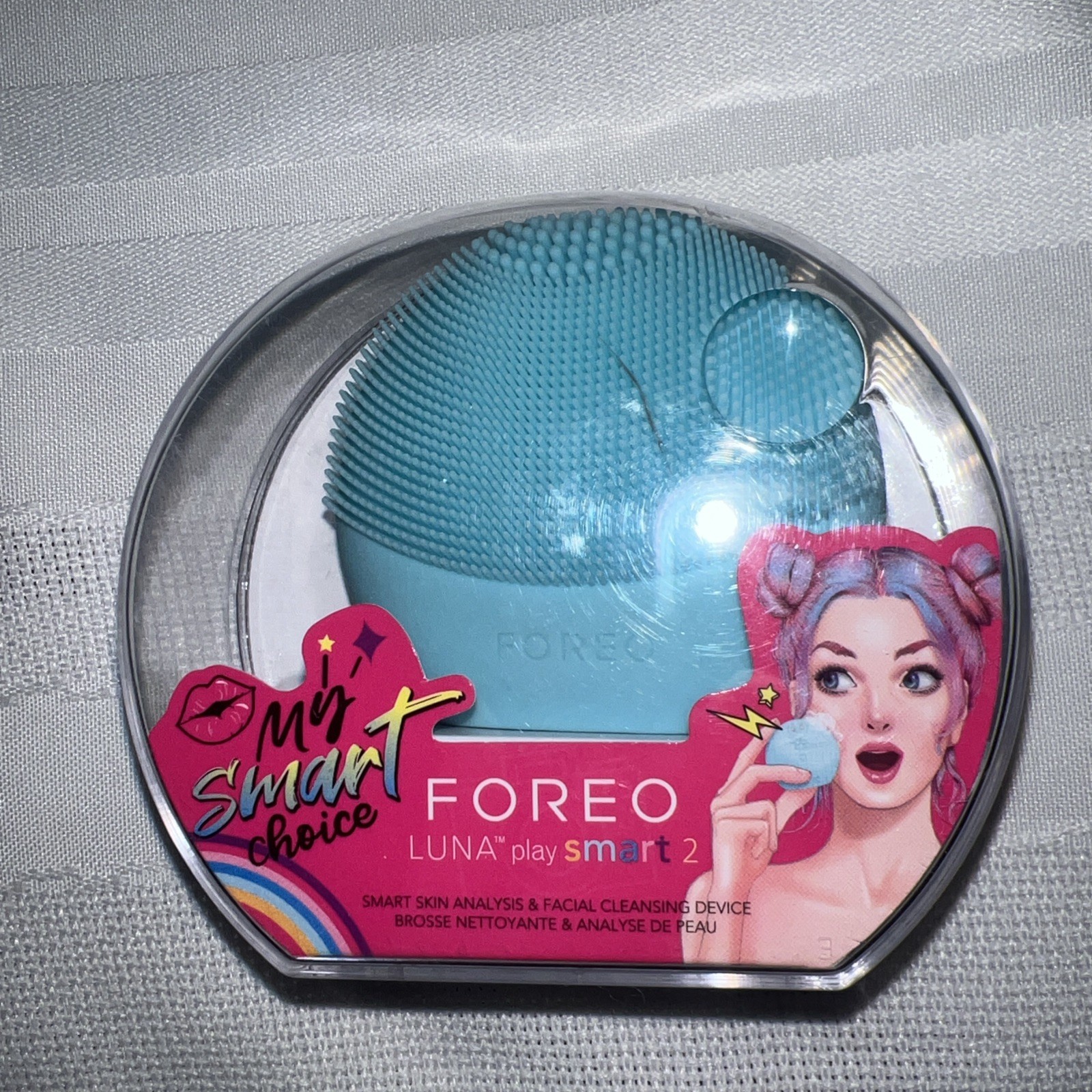 FOREO LUNA fofo Smart Beauty Coach Silicone Facial Cleansing Brush Blue