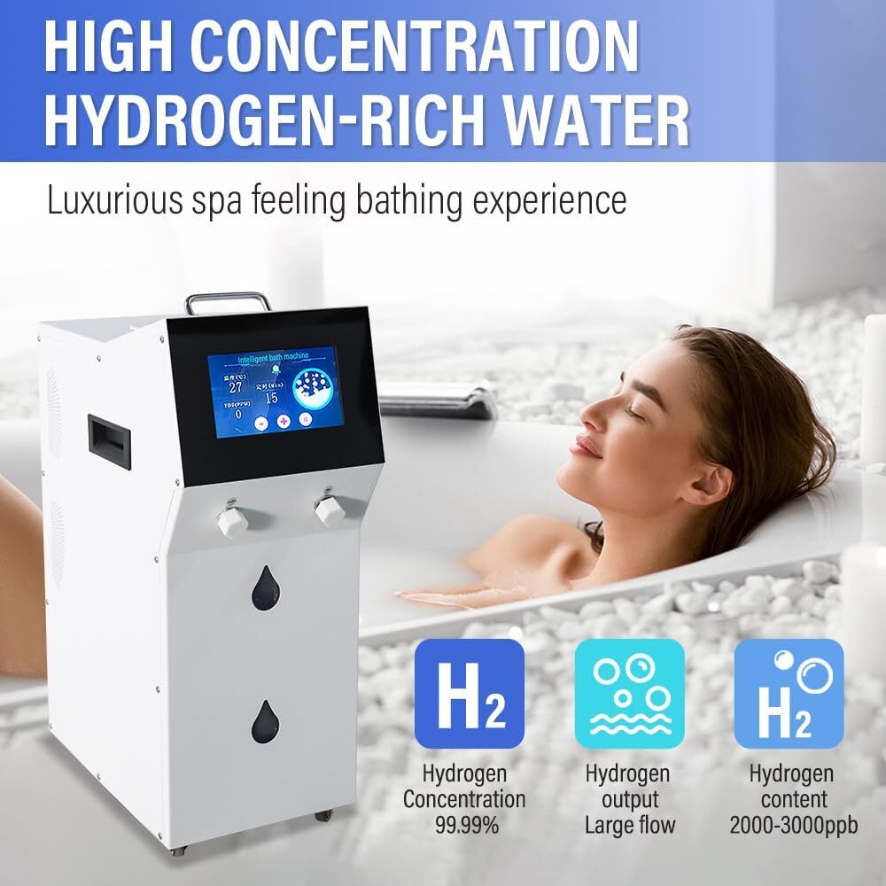 Hydrogen Water Bath Generator Machine Bubble Bathing SPA Therapy Low-Noise