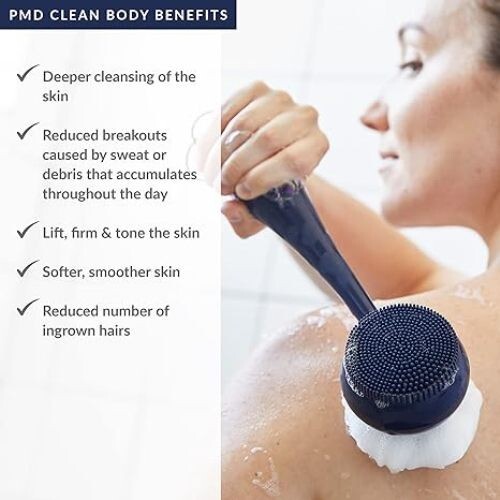 PMD Clean Body – Smart Body Cleansing Device with Silicone Brush & Three Interch