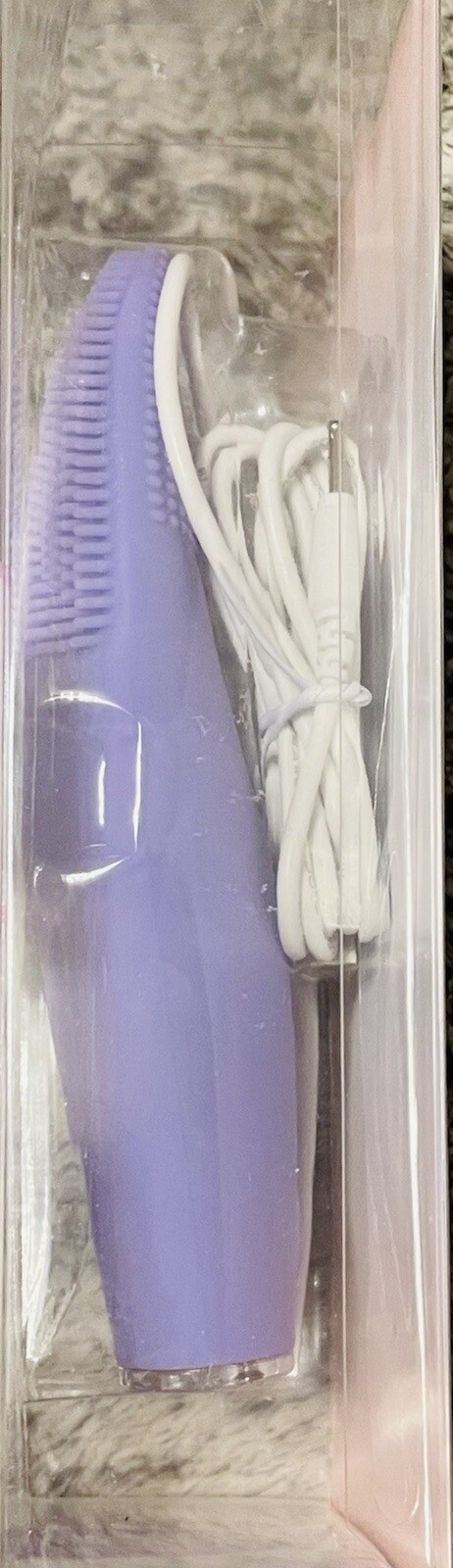NEW~PLUM BEAUTY THERMAL SONIC FACIAL CLEANSING BRUSH~PURPLE~RECHARGEABLE