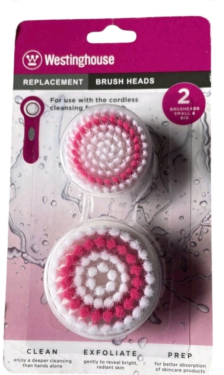 Westinghouse Cordless Duel Speed Cleansing Facial Replacement Brush Heads ONLY