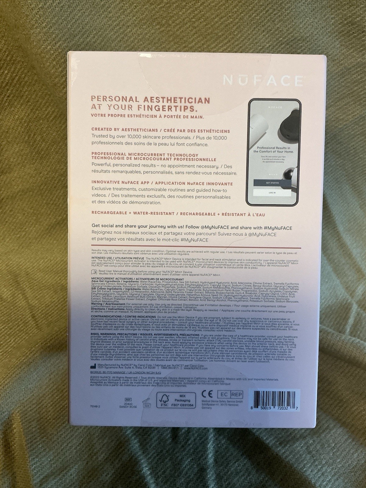 NuFace Mini + Petite Facial Toning Device – New In Box. Pink