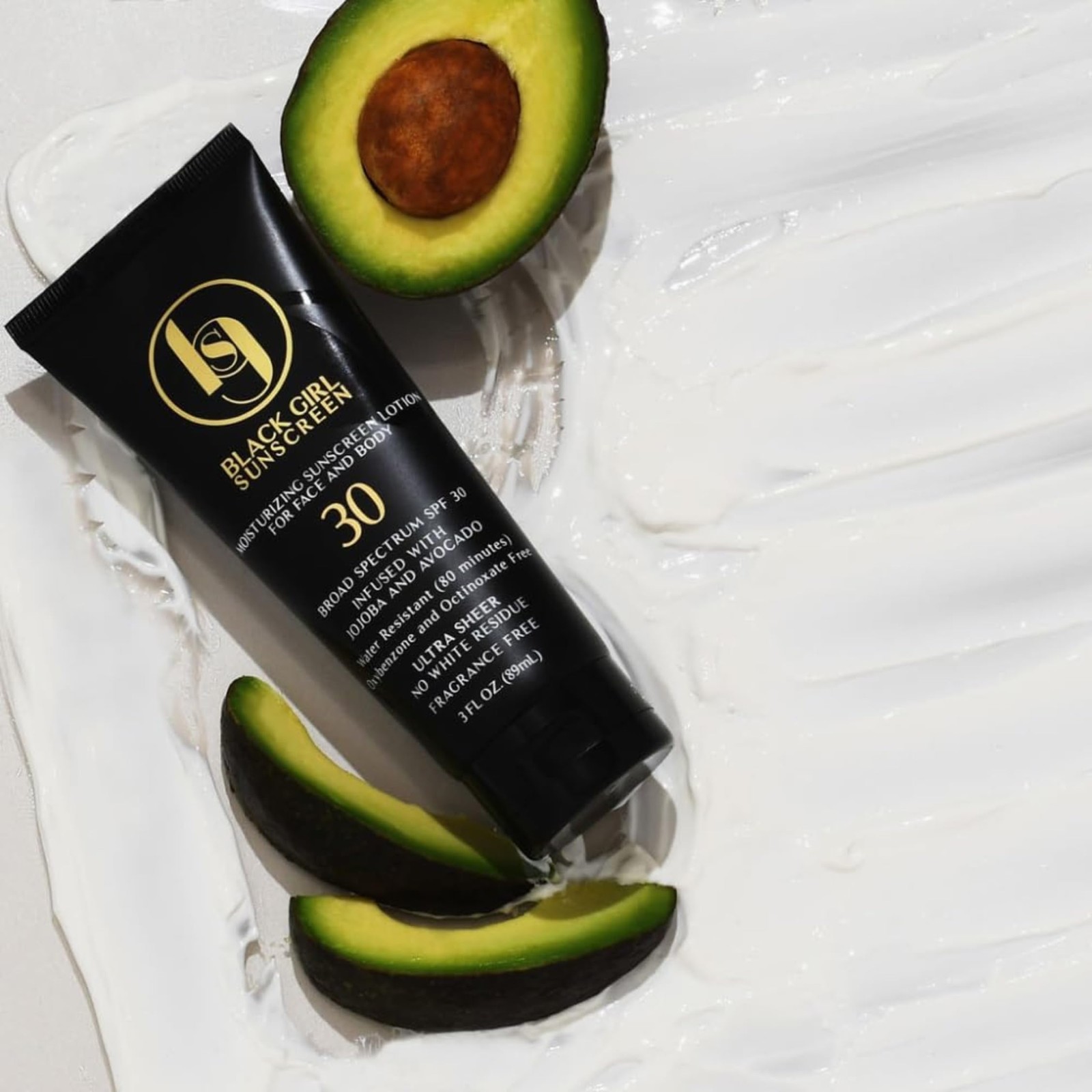 Black Girl Sunscreen SPF 30 for the Face & Body – 2 Fl Oz (Pack of 1), White