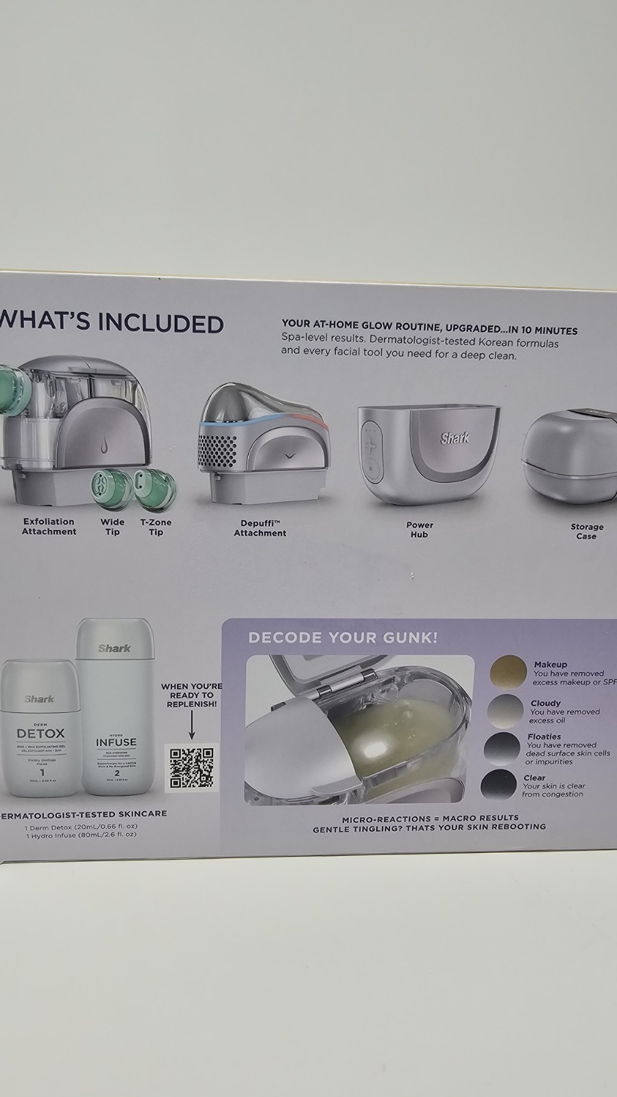 Shark FacialPro Glow at-Home Facial System with DePuffi Hot & Cold – Lilac