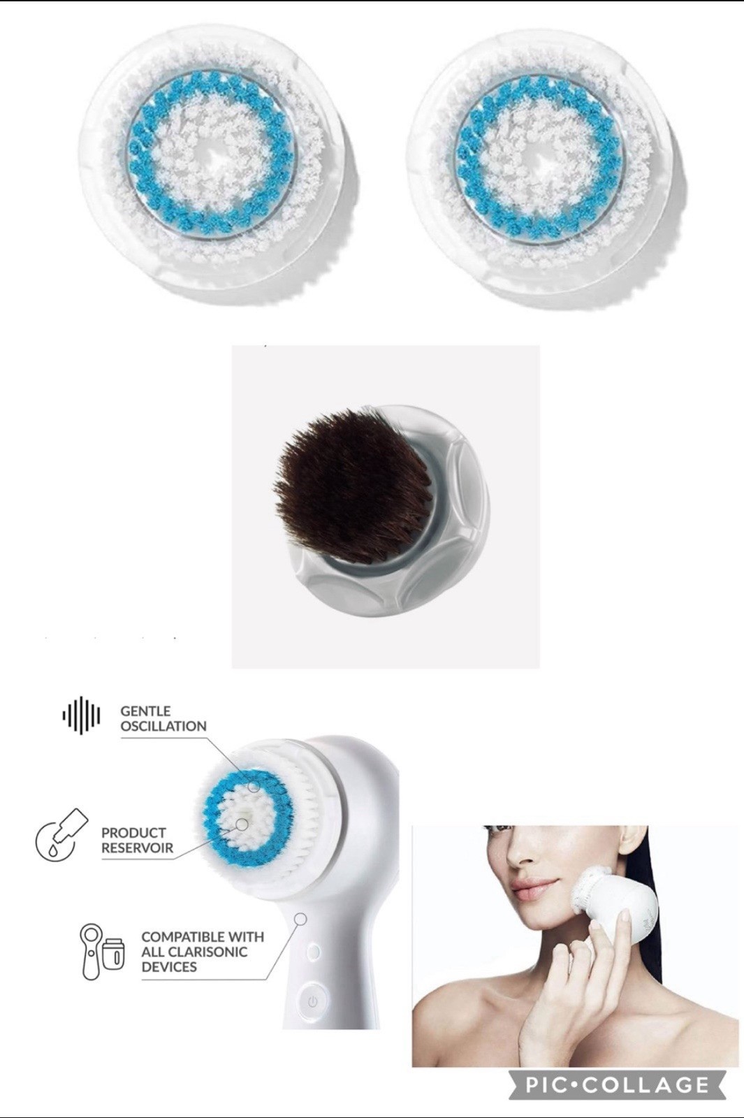 NEW IN BOX – Clarisonic Replacement Brush Heads – QTY of 5 Heads Total-No Device