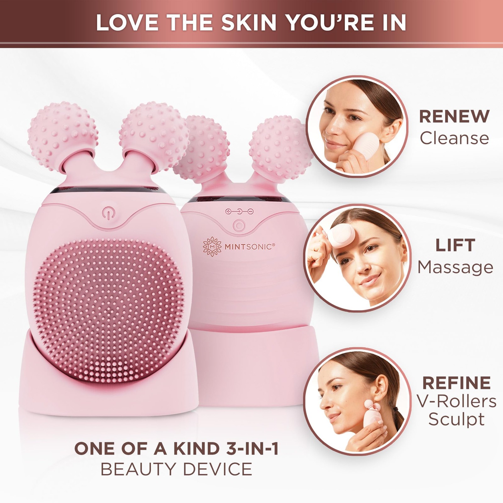 Face Roller for Wrinkles and Lifting Alternative – Silicone Face Scrubber Exf…