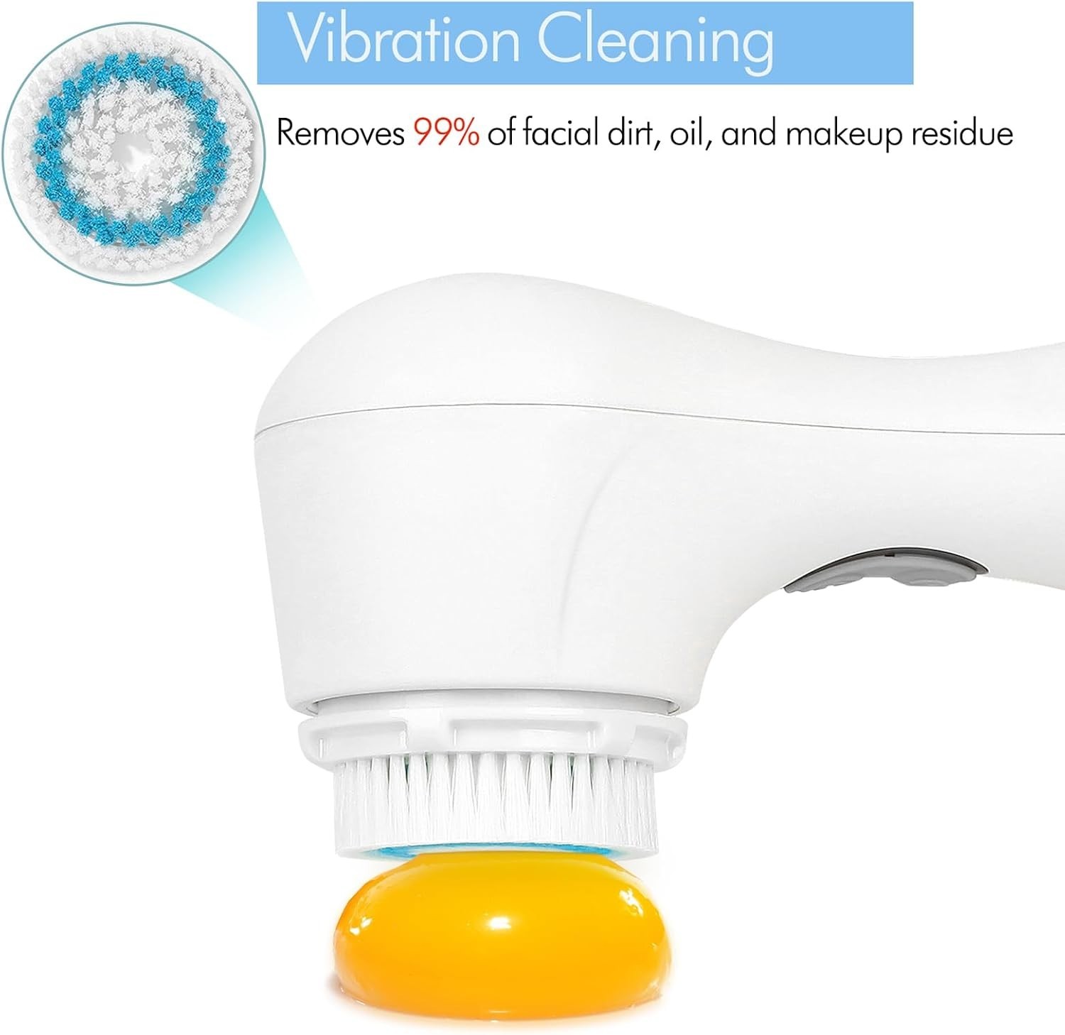 Electric Skin Cleansing Brush, Waterproof Scrubber