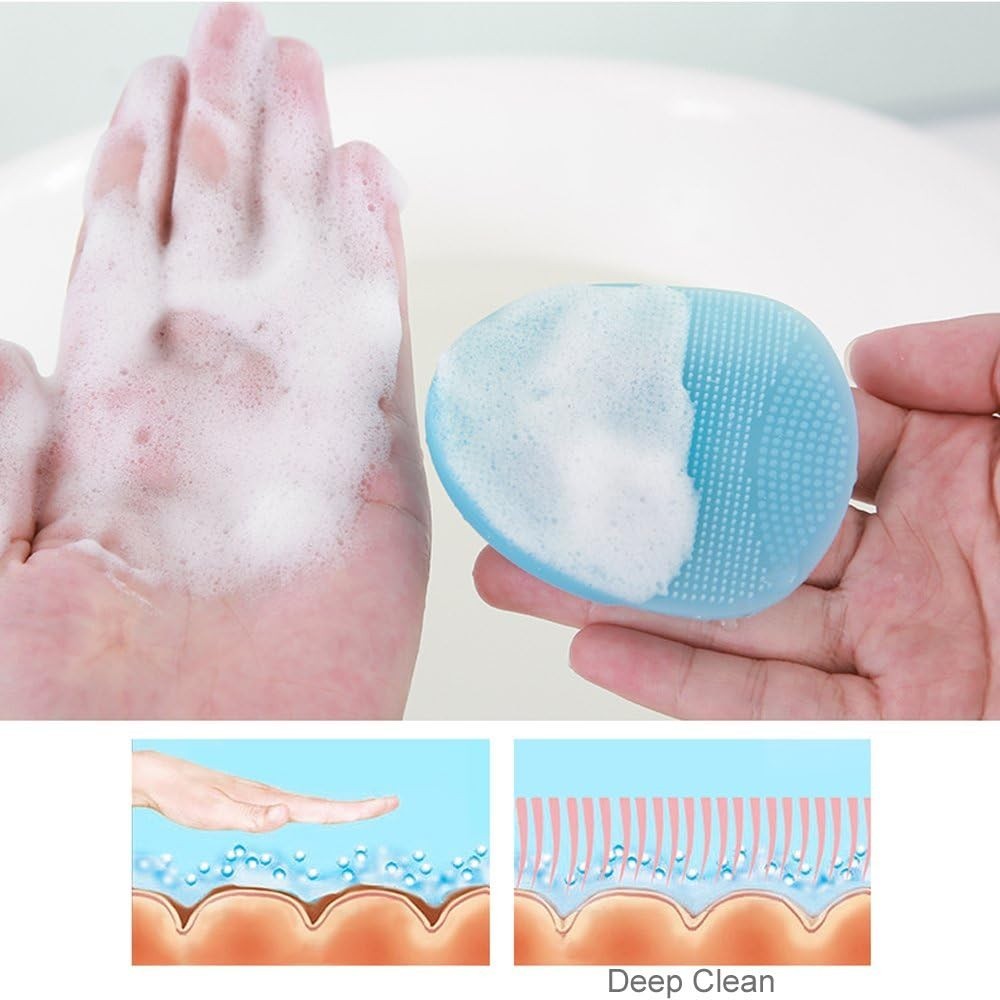 Dual-Sided Silicone Face Cleansing Brush – Soft, Exfoliating Pads for All Skin