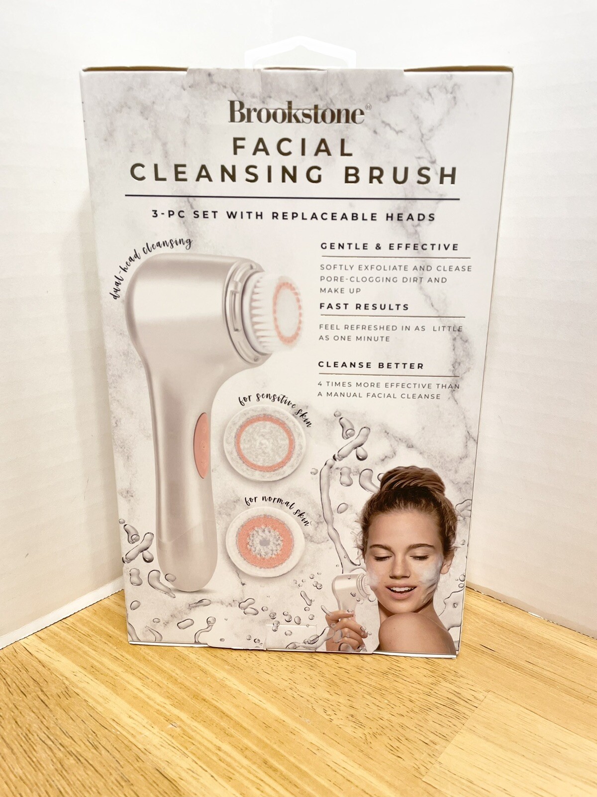 Brookstone Facial Cleansing Brush 3pc set
