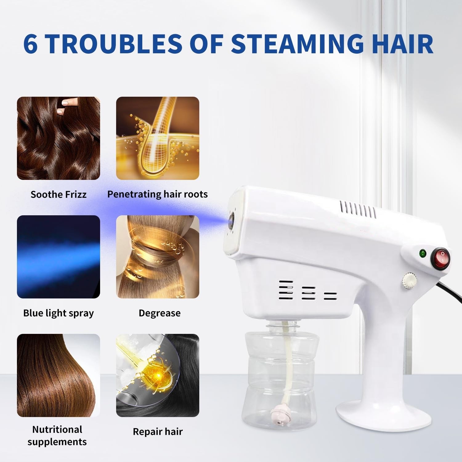 Portable Nano Steam Gun Hair Care Sprayer Micro Mist Machine Spray Gun Facial…