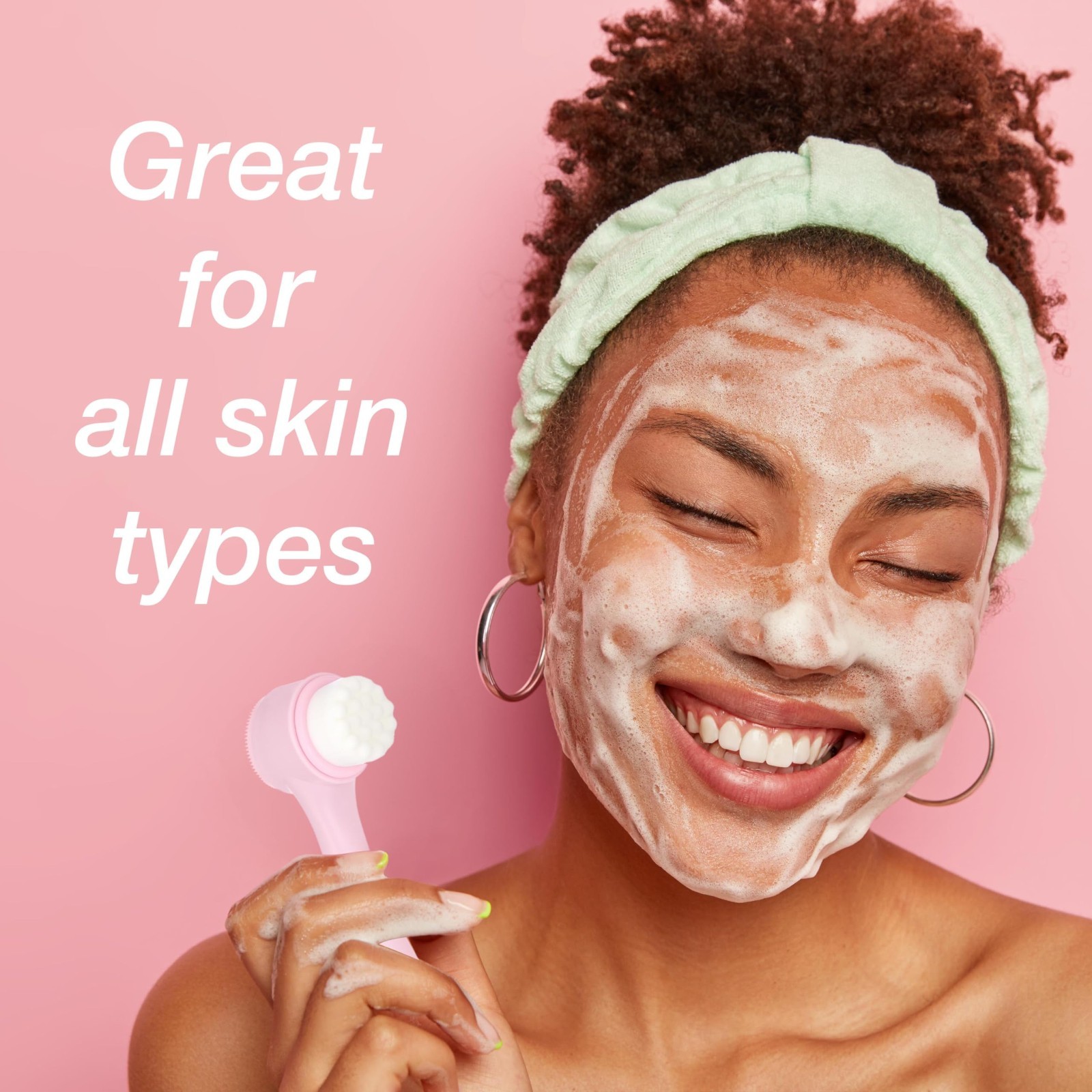 3pc Facial Cleansing Set – Exfoliating Scrub, Cleansing Brush & Face Wash Kit fo