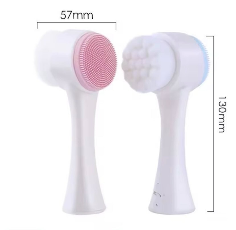 Double-Sided Face Brush – Soft Silicone, Deep Pore Cleanser & Massager