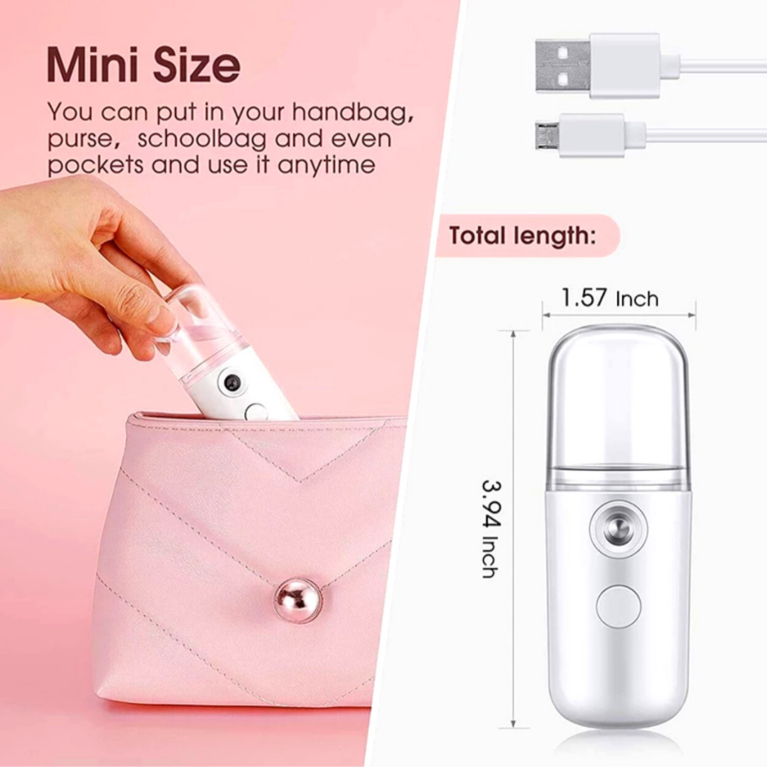 2pcs 30ml Nano Facial Steamer Mister Humidifier Face Mist Sprayer Atomizer