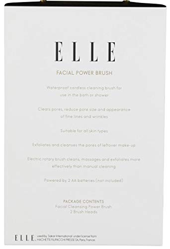 Elle Waterproof Spin Facial Cleansing Brush Deep Clean Face Scrubber