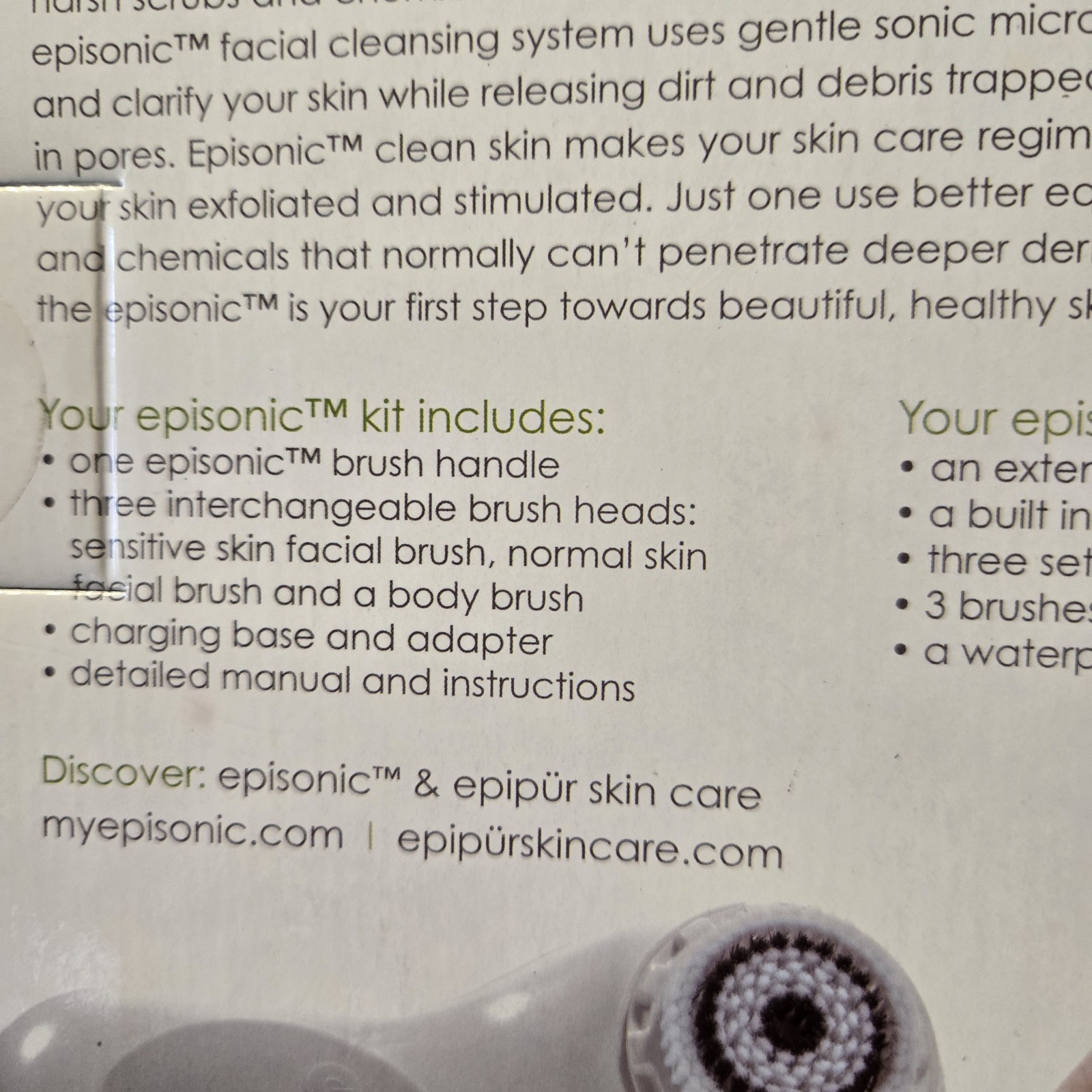 New Episonic Ultrasonic Renewal WATER-PROOF Cleansing System for Face and Body