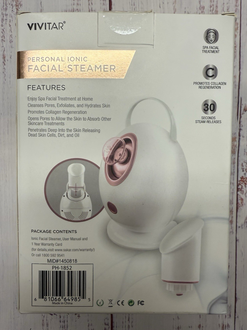 Vivitar Personal Ionic Facial Steamer Simply Beautiful New In Box