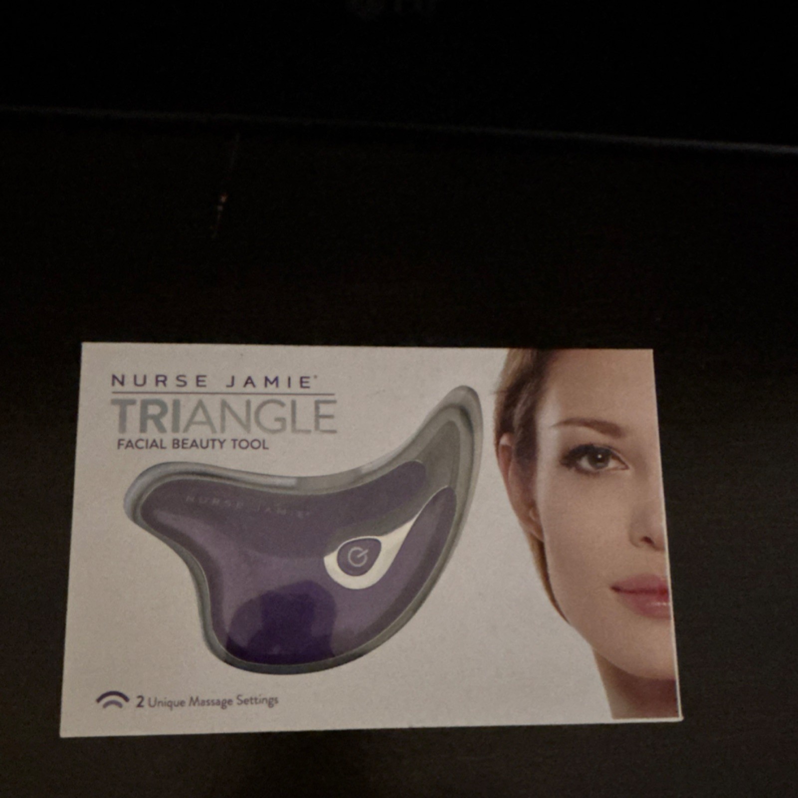 Nurse Jamie TRIANGLE Wireless Facial Massager, 2 Speeds, Battery Powered, Purple