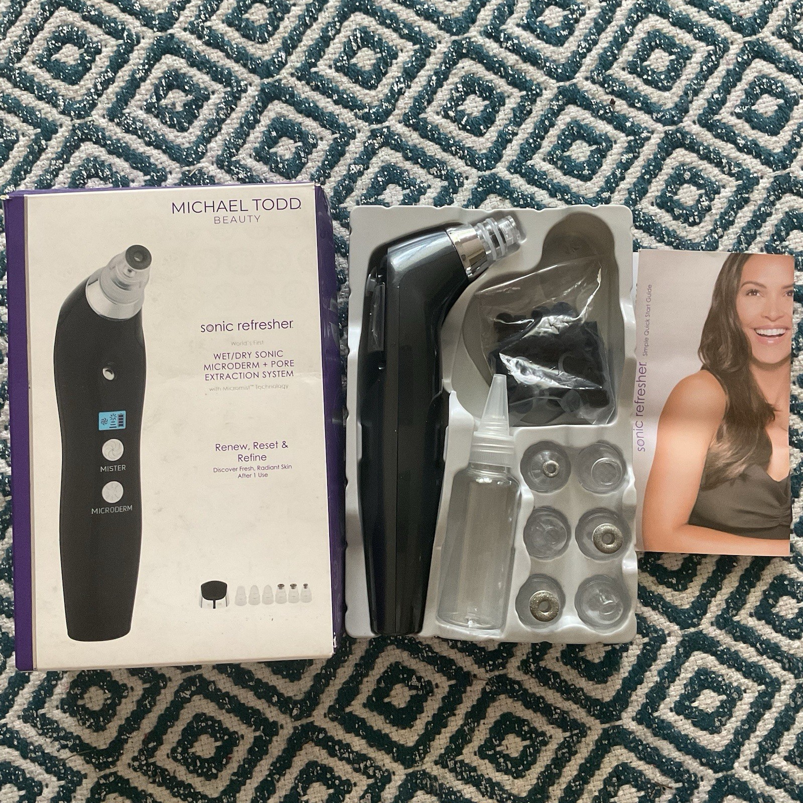 Michael Todd Sonic Refresher Wet/Dry Microderm Pore Extraction System NO CHARGER