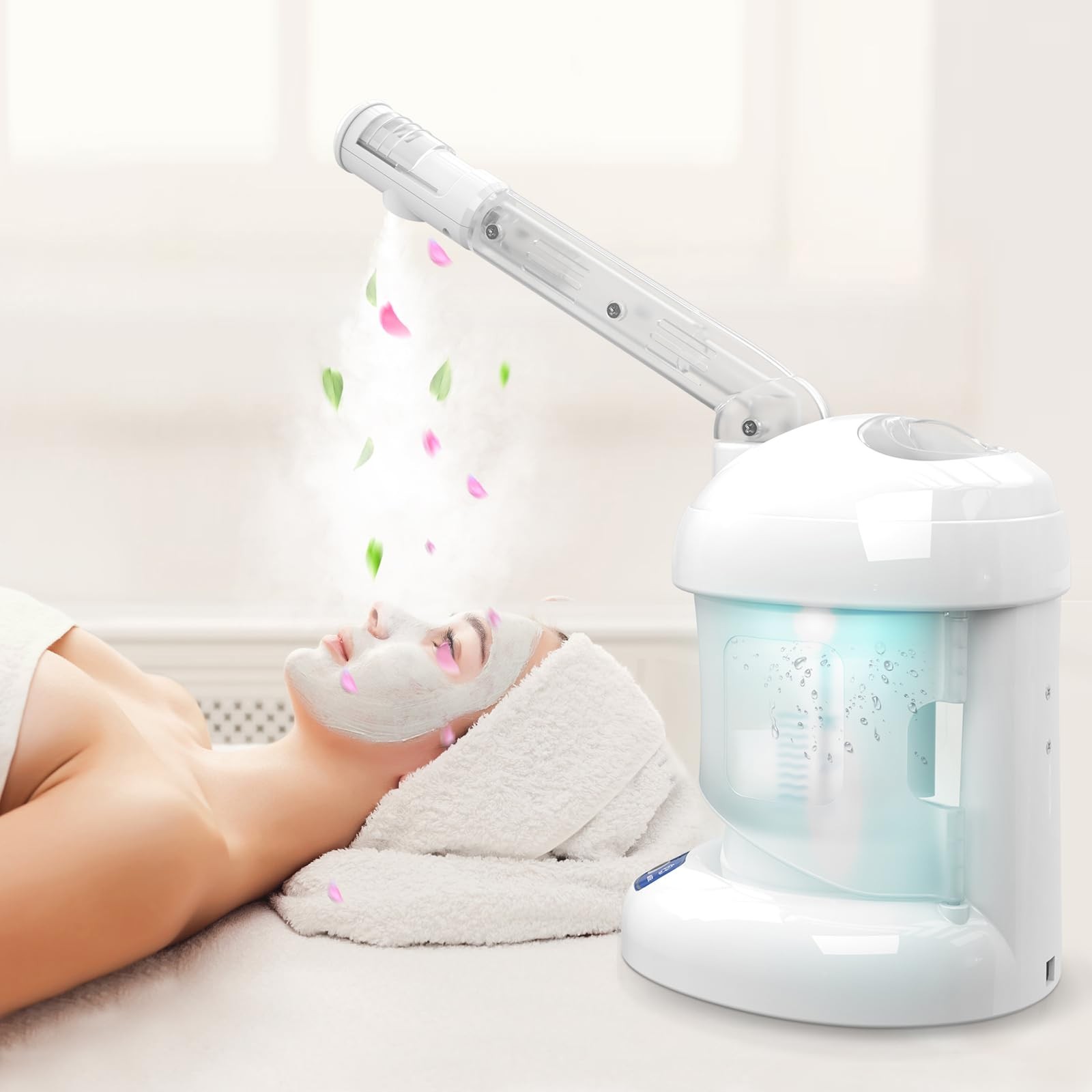 Nisperos Nano Ionic Facial Steamer – 360° Rotatable Sprayer – 40 Minutes Wa