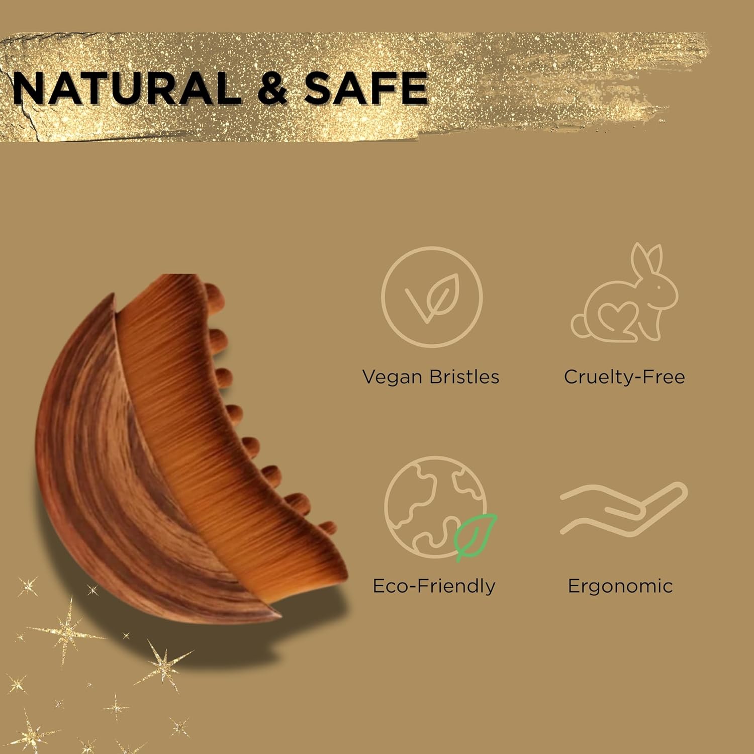 Contour Brush for Face, Face Sculpting Tool for Lymphatic Drainage, (1 Pack)
