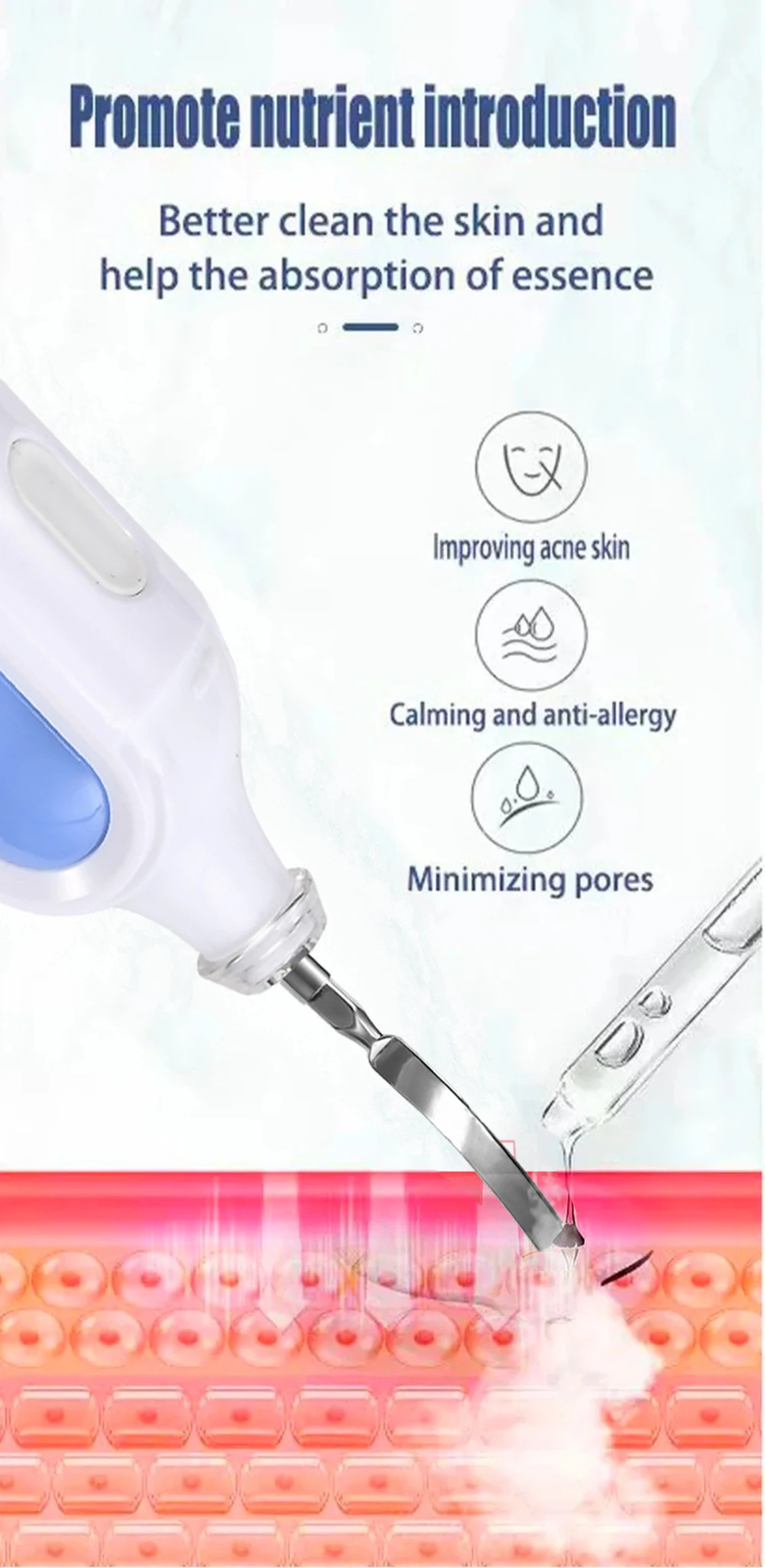 Cleaner Pore Deep Cleansing Blackhead Remover Facial Scrubber Face Peeling Tool