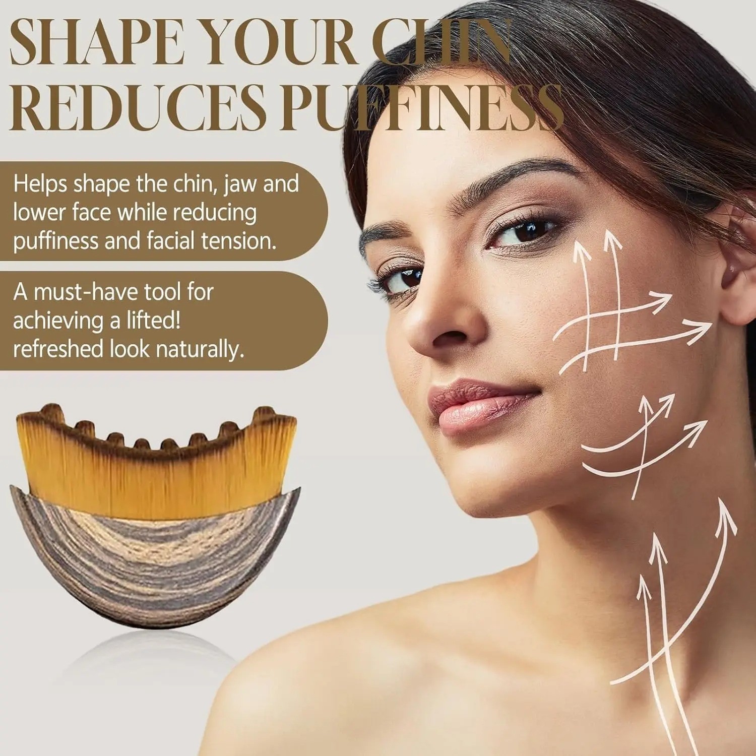 New Lymphatic Contour Face Brush, Dry Brushing Face Brush, Lymphatic Drainage