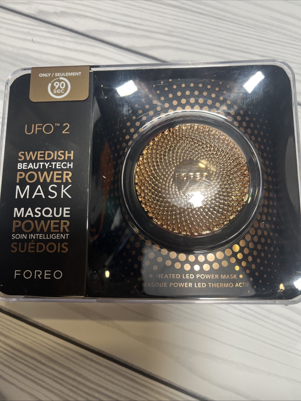 FOREO UFO 2 LED Sonic Powered Mask – Black -Brand New Sealed