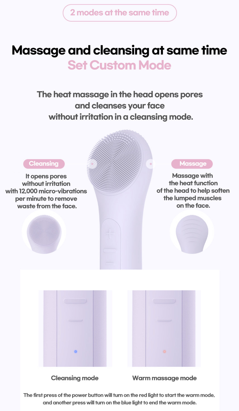 MELIENS FACIAL CLEANSING MASSAGER VIBRATION BRUSH PORE SCRUB WATERPROOF SILICONE