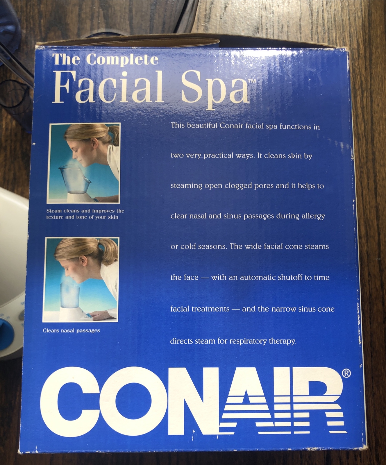 Conair Complete Facial Spa Blue White Steam Sinus Model 3702