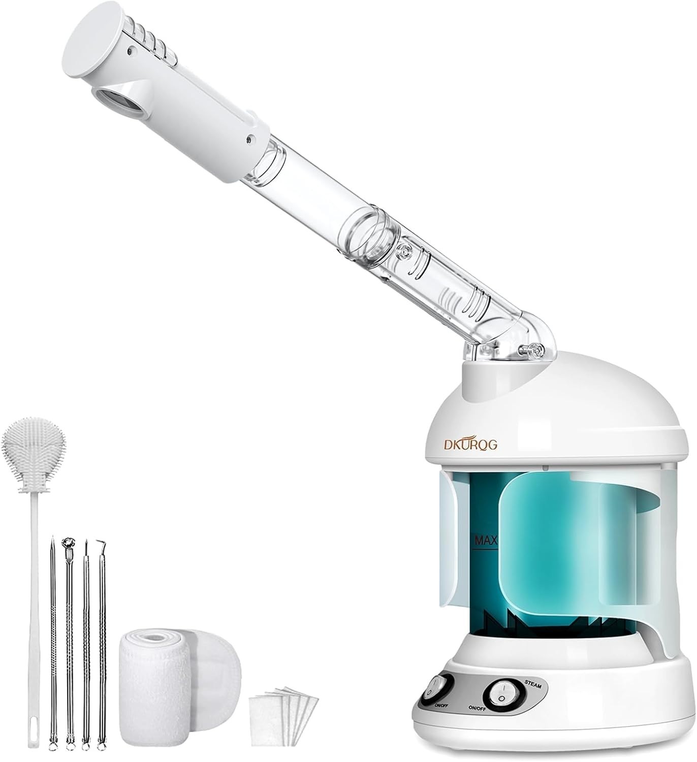 Nano Ionic Facial Steamer with 360° Rotating Arm for Home or Salon Use Blue