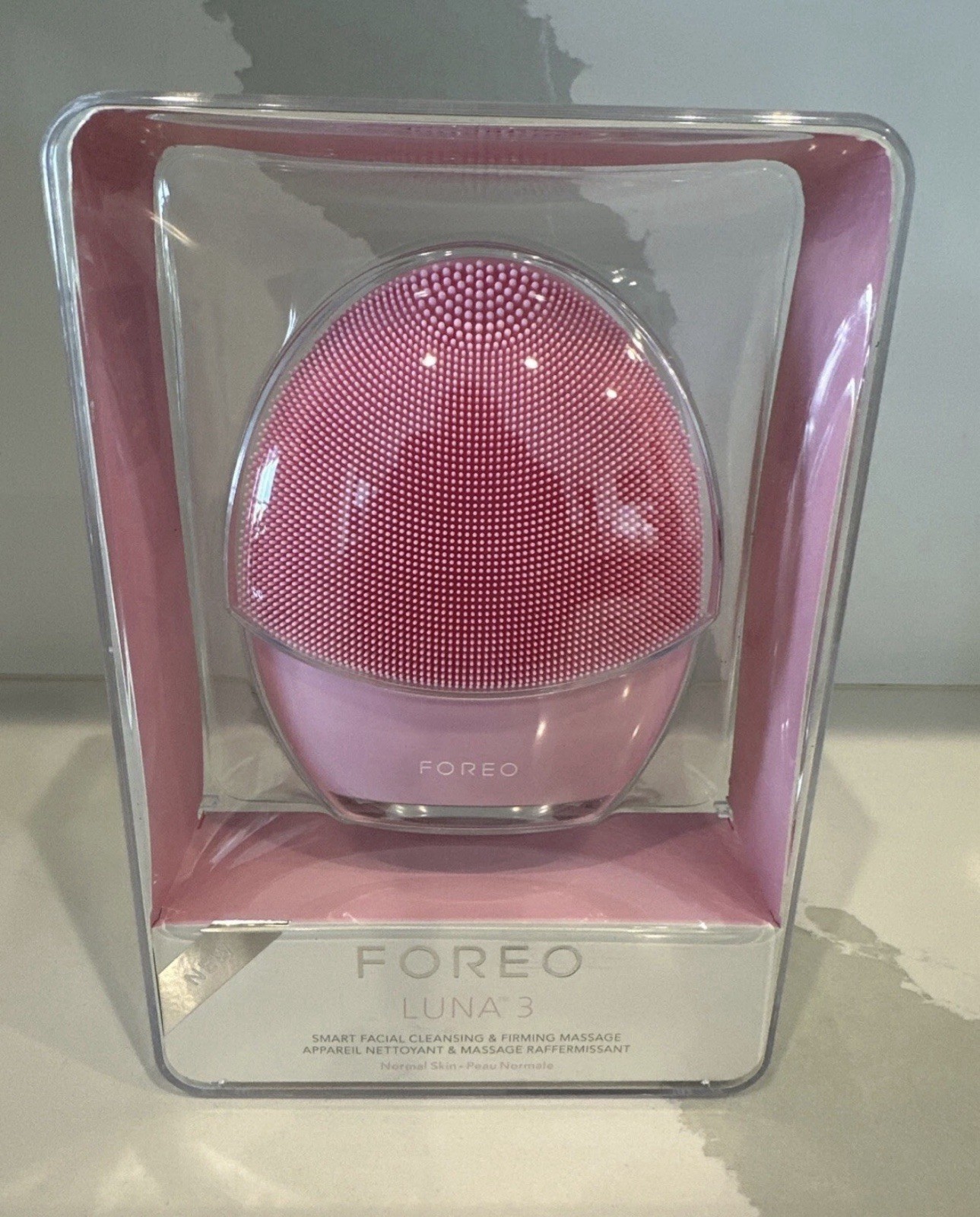 FOREO LUNA 3 Smart Facial Cleansing Massager Normal Skin Pink New