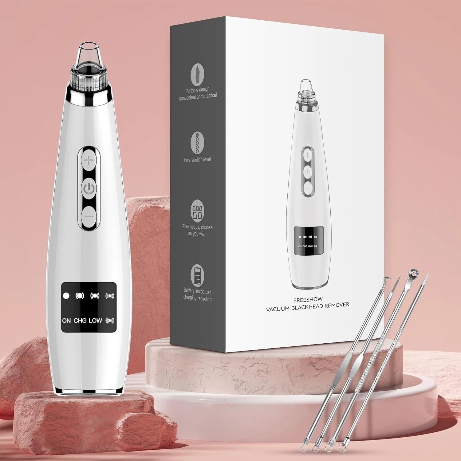 Blackhead Remover Pore Vacuum Upgraded Facial Pore Cleaner Electric Comedone …