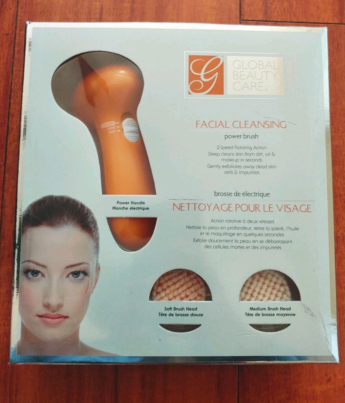 Global Beauty Care Premium Facial Cleansing Power Brush-1 Pack Box