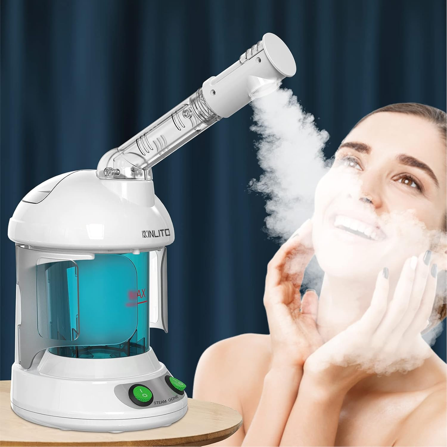 Facial Steamer – Ozone Steamer with 360° Rotatable Arm – 40 Min Steam Time – Hum