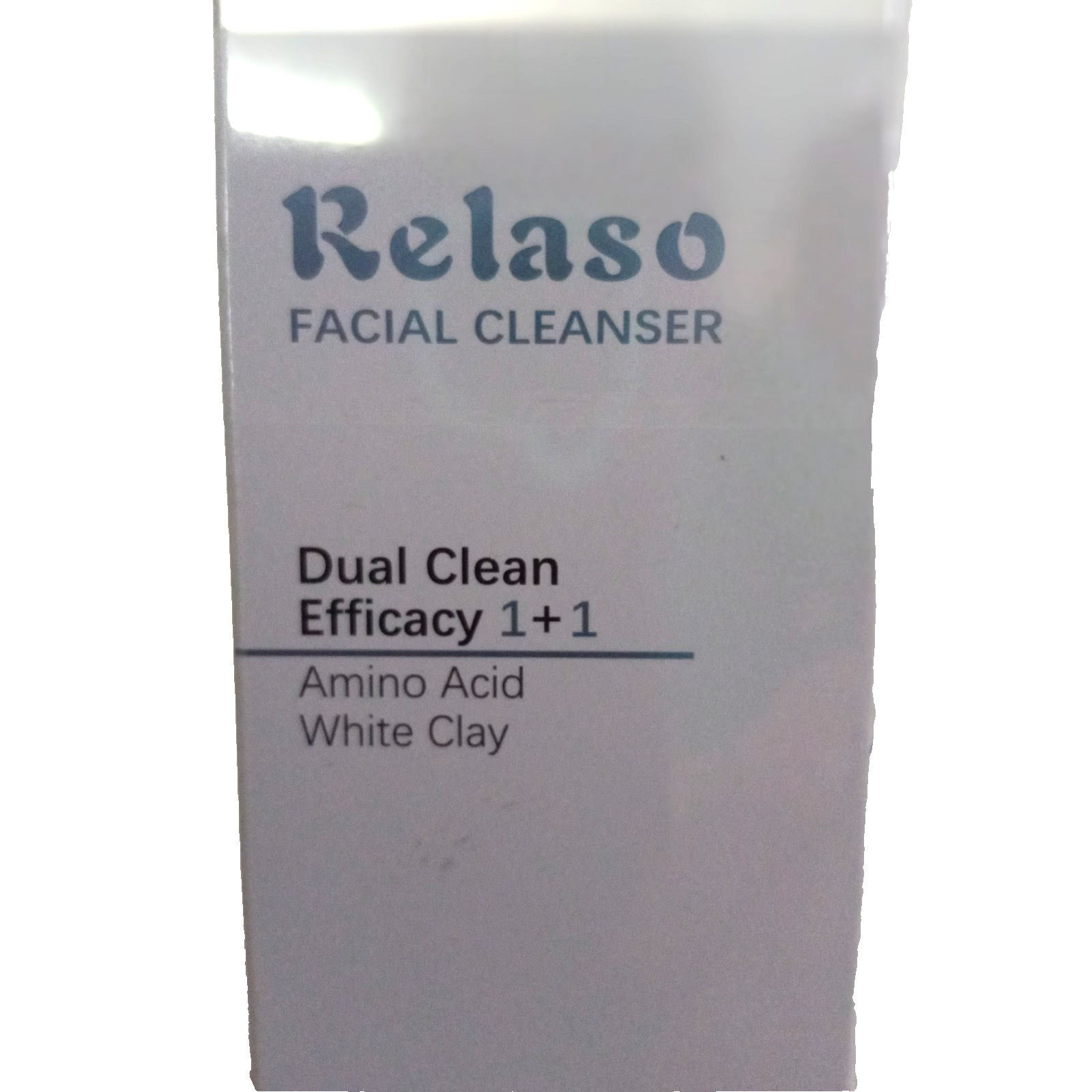 Relaso Facial Cleanser Dual Tube Amino Acid White Clay Gentle NEW Cleanser Mask
