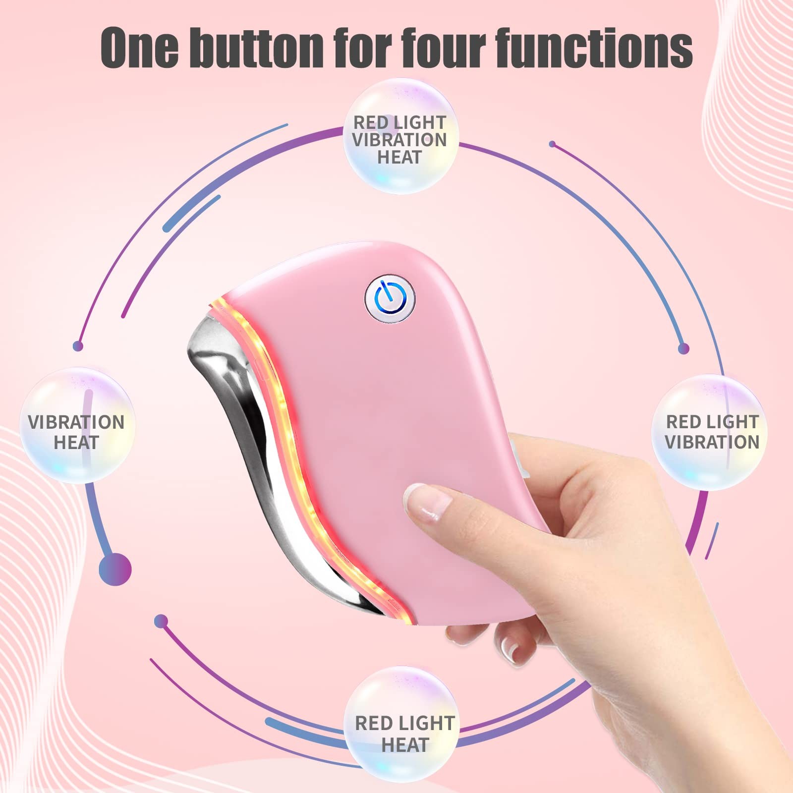 Aikertec Heat Electric Gua Sha Tool, 4-in-1 Multi-Function Anti-Aging Face…