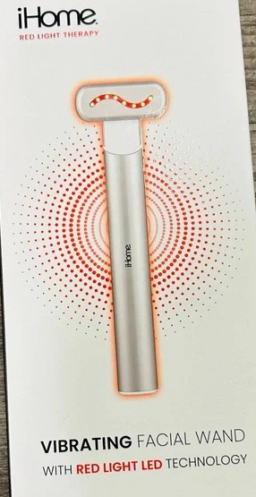 iHome Vibrating Facial Wand with Red Light LED Technology NEW IN SEALED BOX