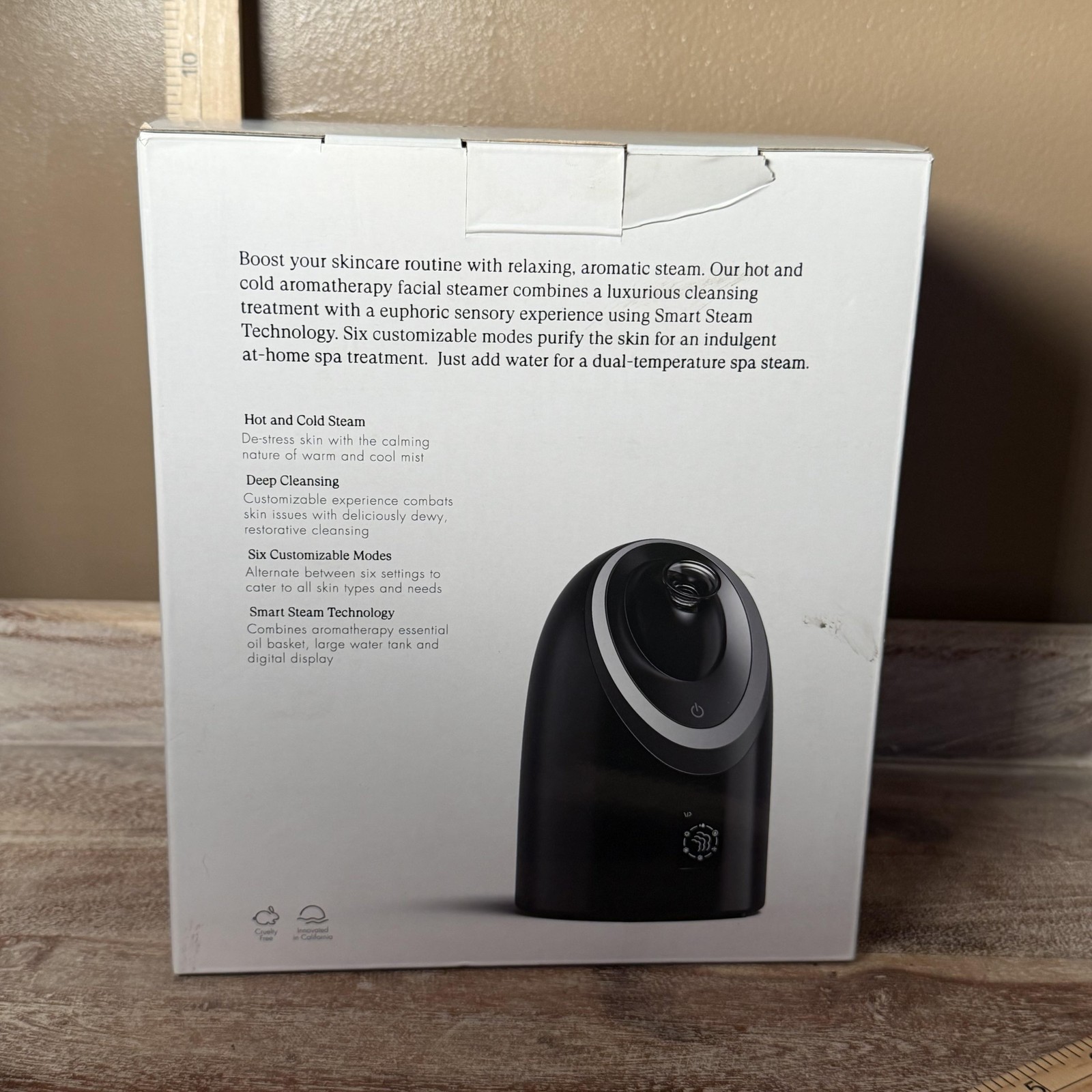 Vanity Planet Senia Hot & Cold Smart Facial Steamer Black Onyx Spa
